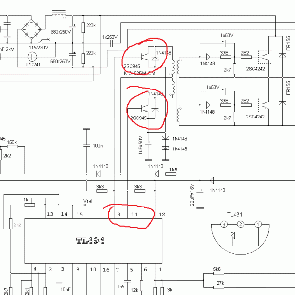 Evo2 схема блока питания