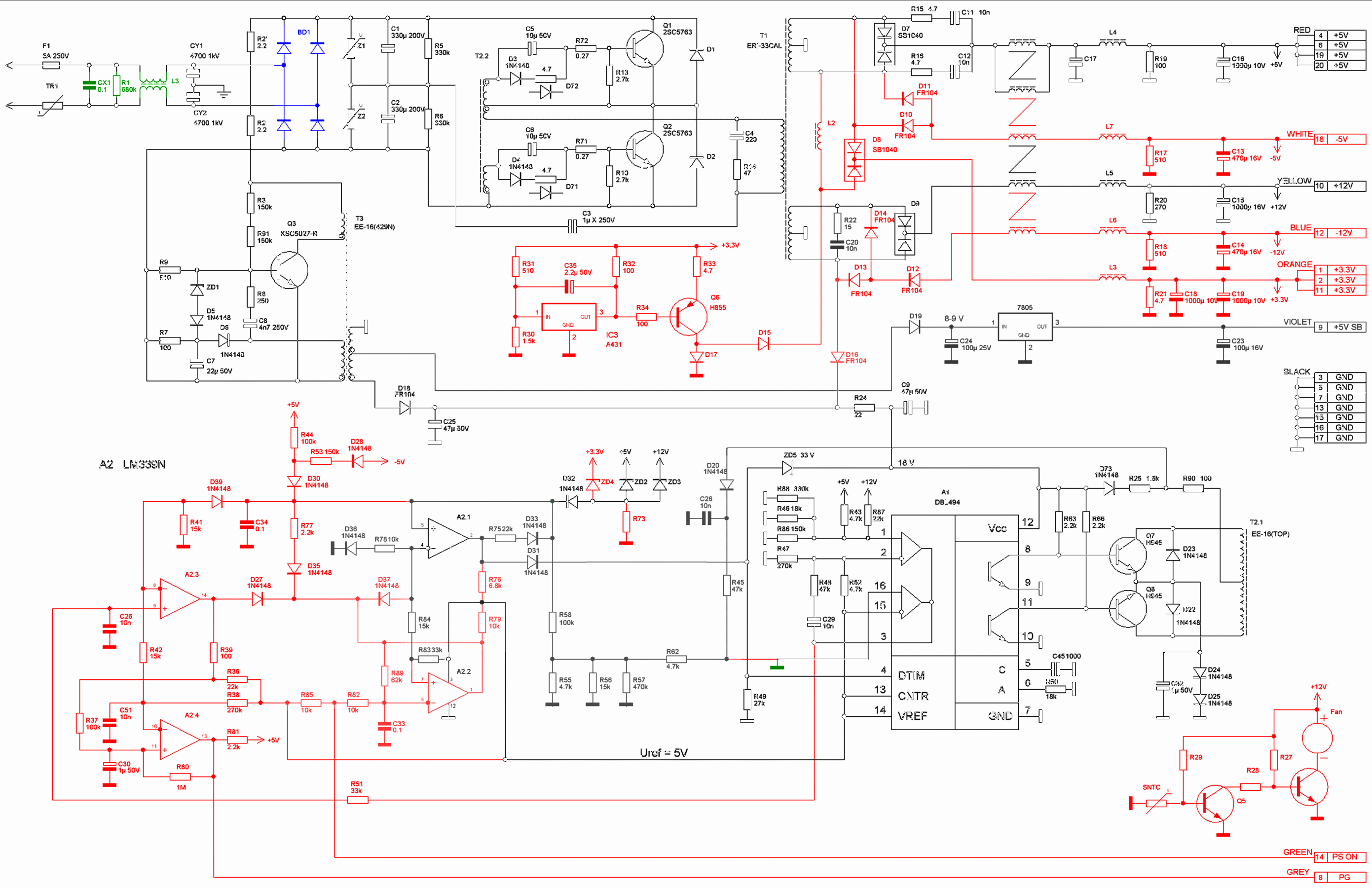 Схема компьютерного бп