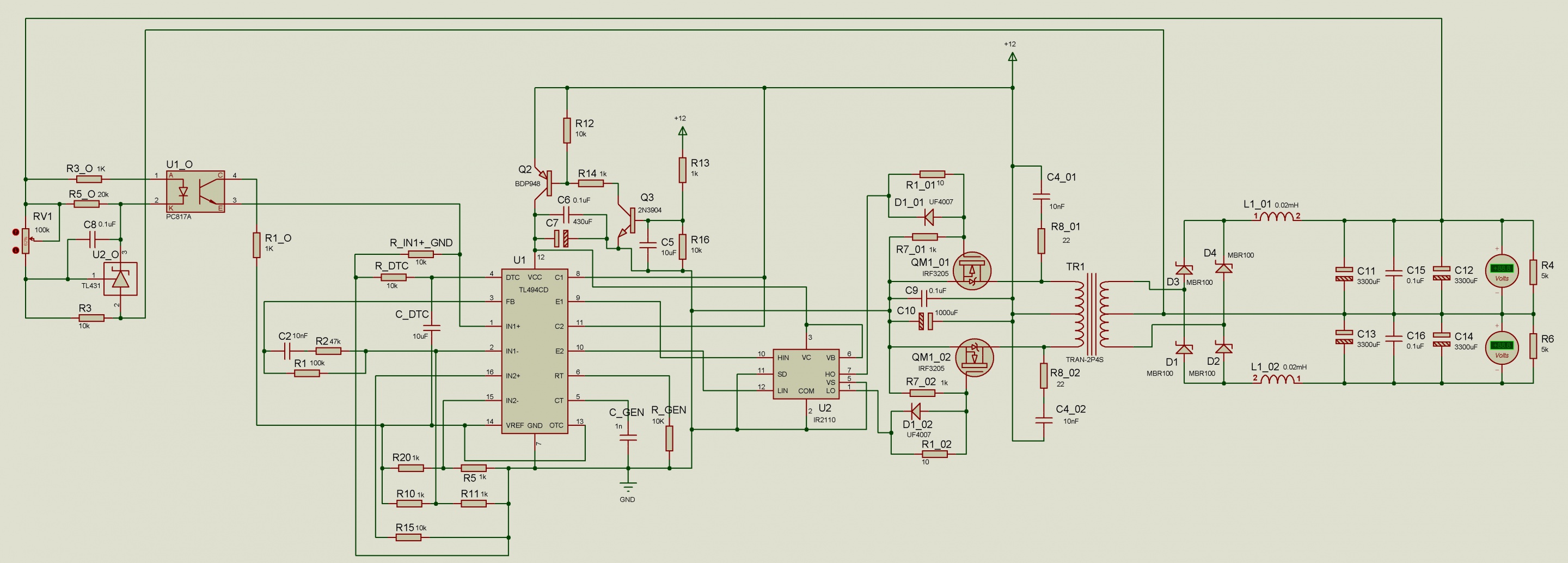 Ir2110 схема включения с tl494