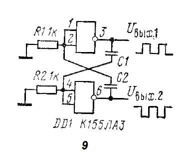 Схема генератора на к155ла3