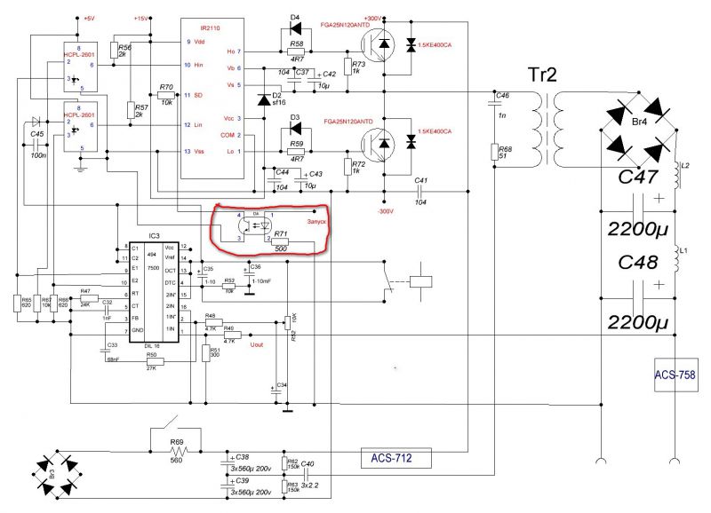 Ir2110 схема включения с tl494