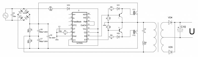 Ka7500bd схема включения
