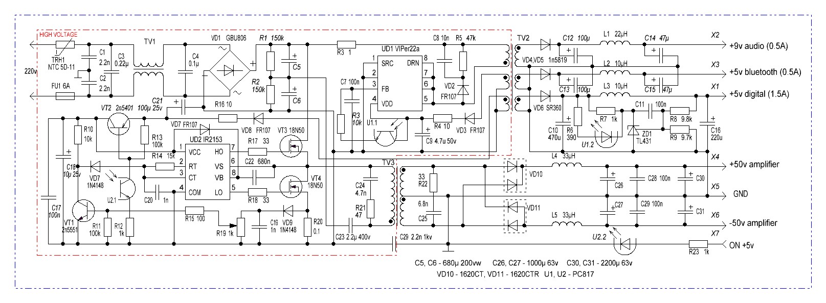 Ir2153 типовая схема включения