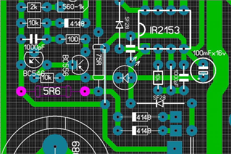 Импульсный блок питания на ir2153 схема и печатная плата