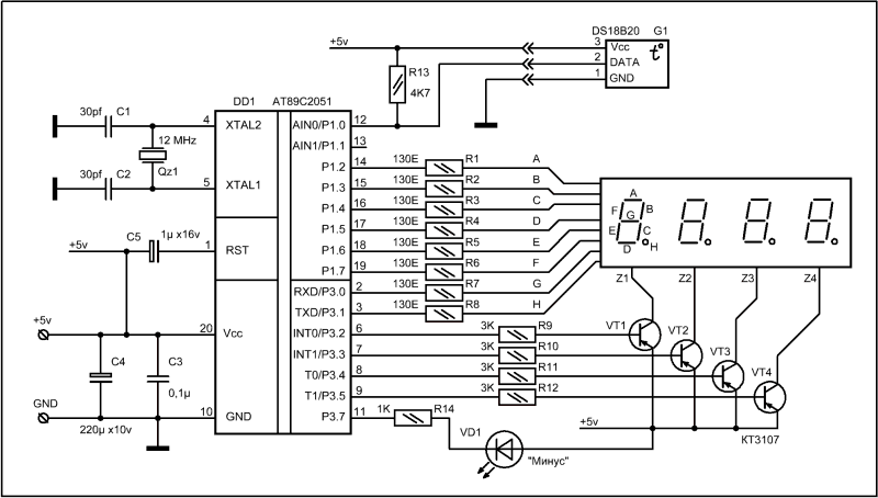 Ba6822s схема включения индикаторов