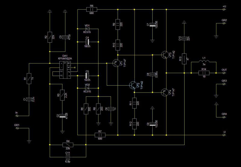 Схема усилителя агеева 1982 год на современной элементной базе