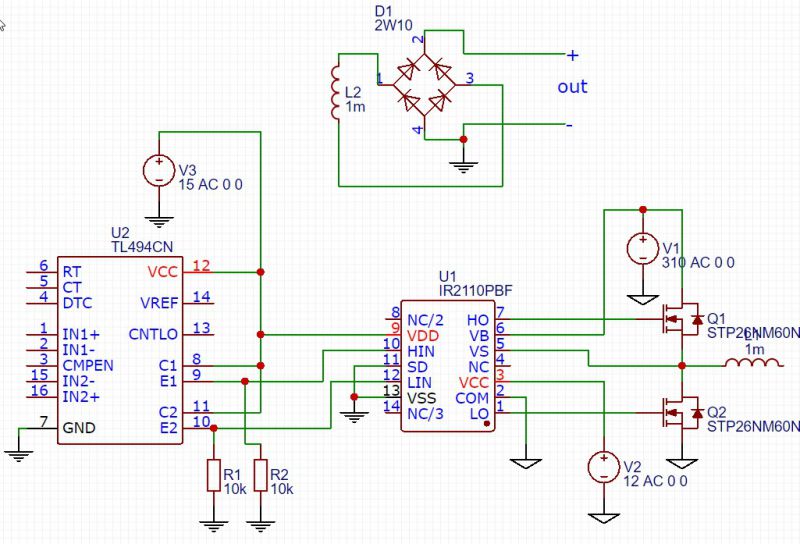 Ir2110 схема включения с tl494