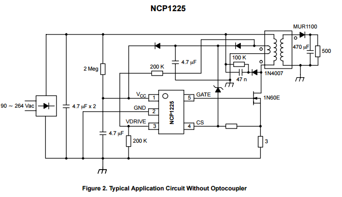 Ncp1200 схема включения