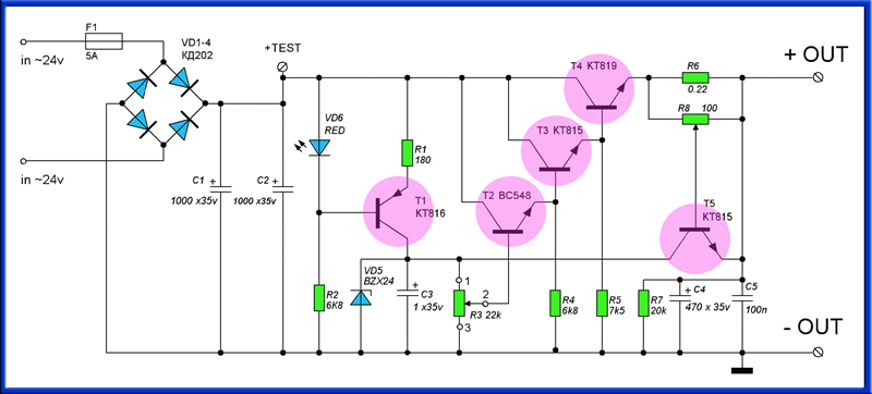 Регулированный блок питания своими руками схемы
