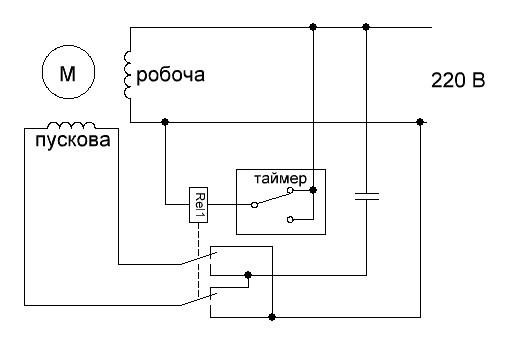 Схема реверса электродвигателя от стиральной машины