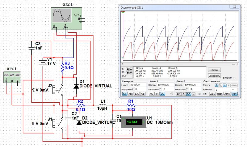 Multisim схема импульсного блока питания