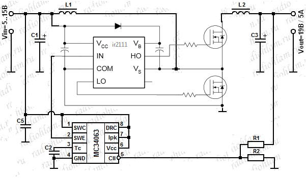 Ir2111 схема включения в усилителе