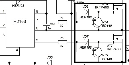 Ir2153 схема подключения