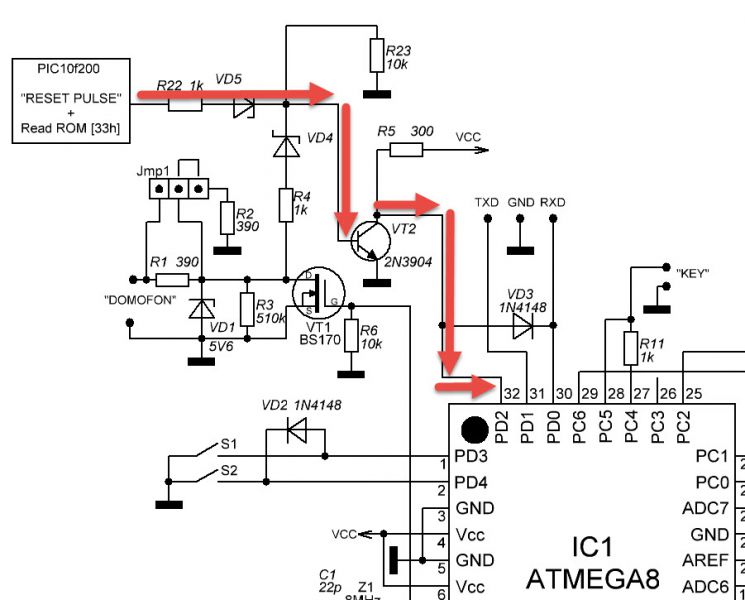 Схема дубликатора. Дубликатор домофонных ключей на pic12f629. Программатор домофонных ключей схема. Дубликатор ключей ардуино Metacom 2.8 вольта резистор. Схема эмулятора ключа для домофона.