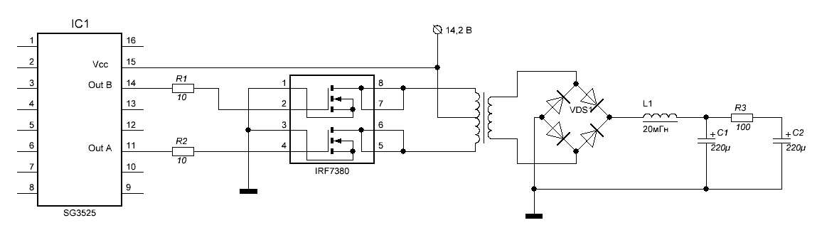 Ir4426 схема включения