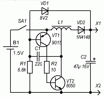 Преобразователь с 1. 5 вольта. Преобразователь напряжения 1 5в-9в. 5 вольт-9 вольт для мультиметра. Преобразователь 1.