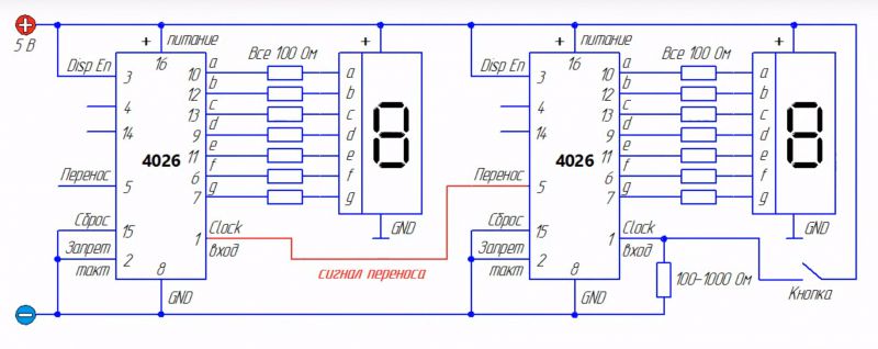 Cd4029be схема включения