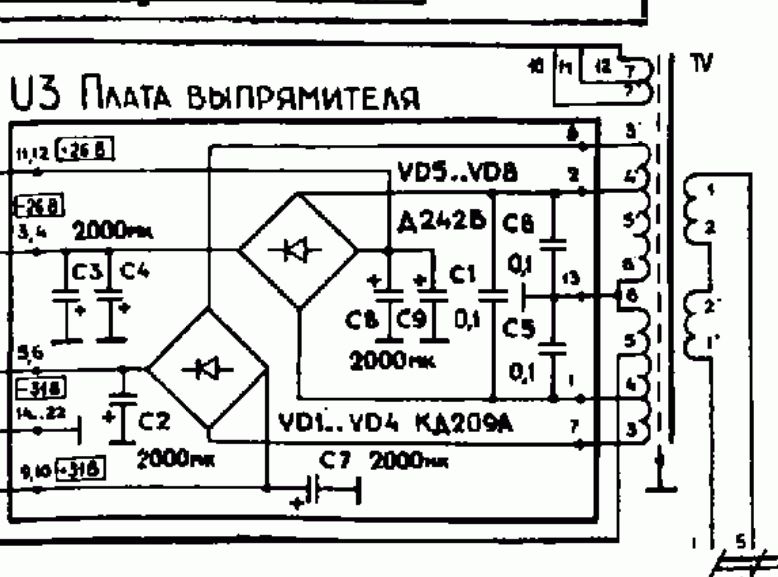 Радиотехника у7101 схема