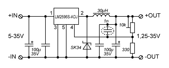 Lm2596t схема включения