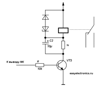 Транзистор вместо реле на 12 вольт схема подключения