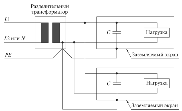 Медицинский разделительный трансформатор схема