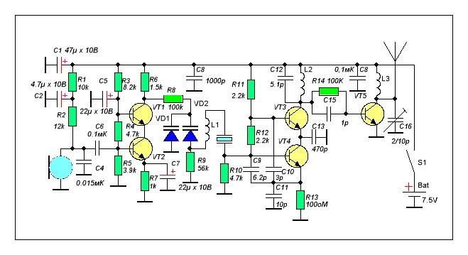 Схема мощной рации