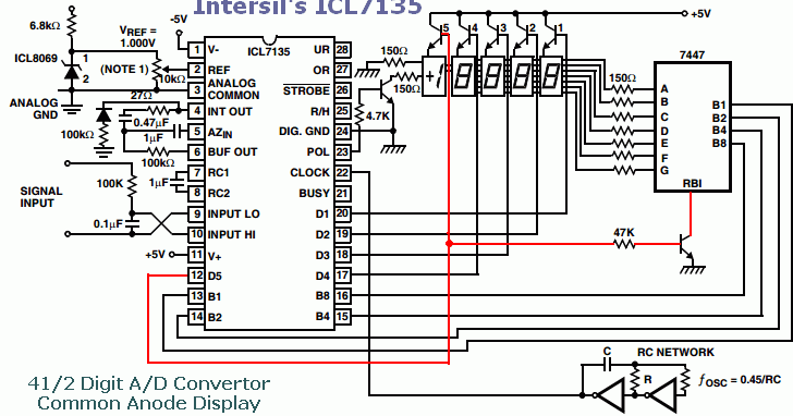 Icl7135 мультиметр схема