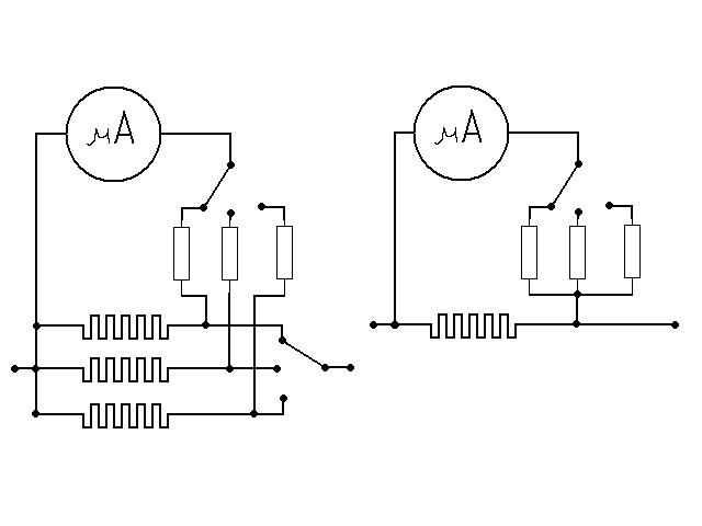 Структурная схема микроамперметра