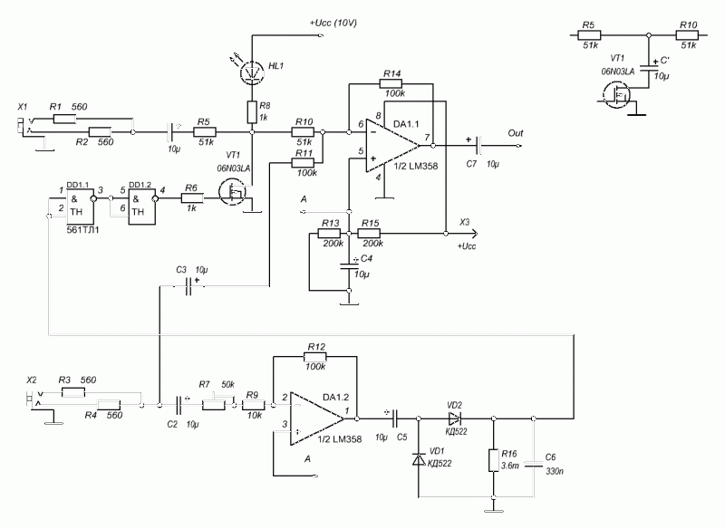 Ta2111f схема включения