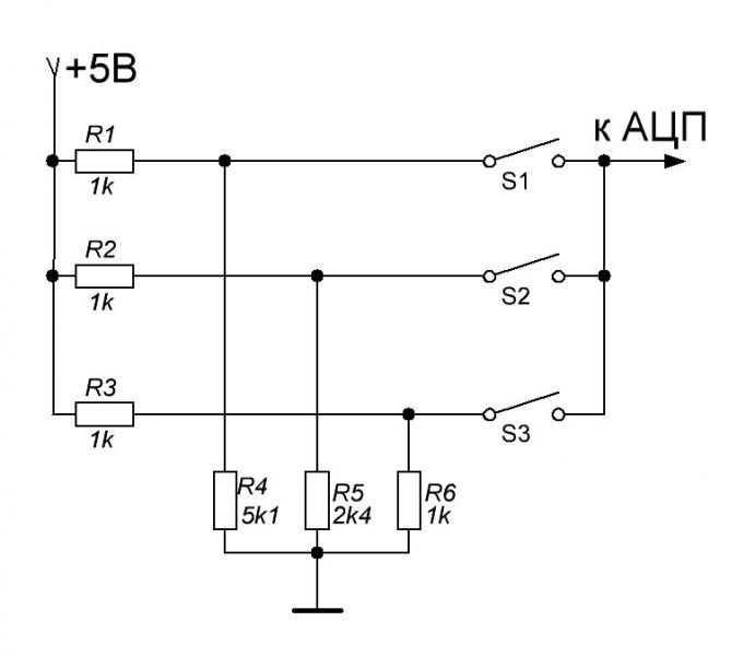 Ацп схема подключения