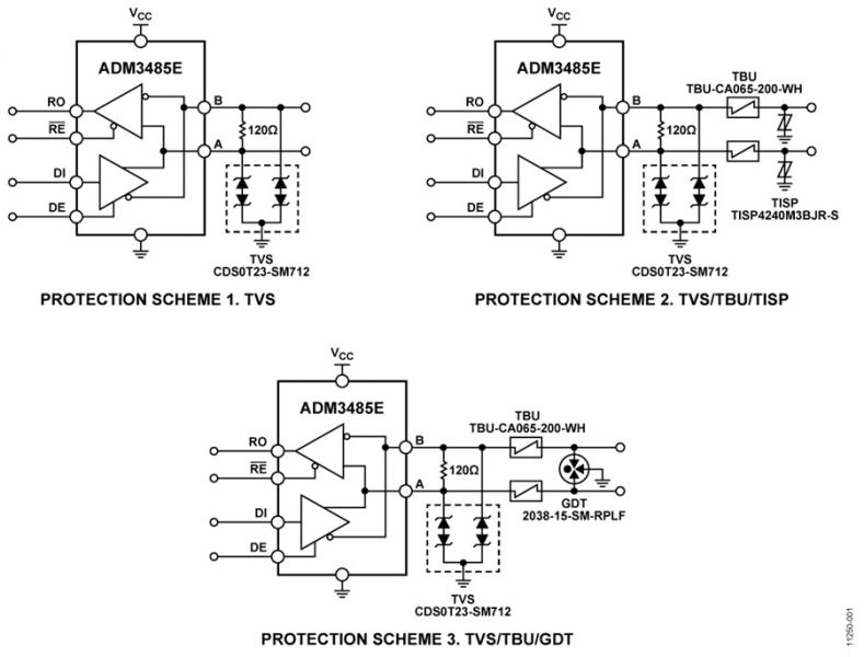 Adm483 схема включения