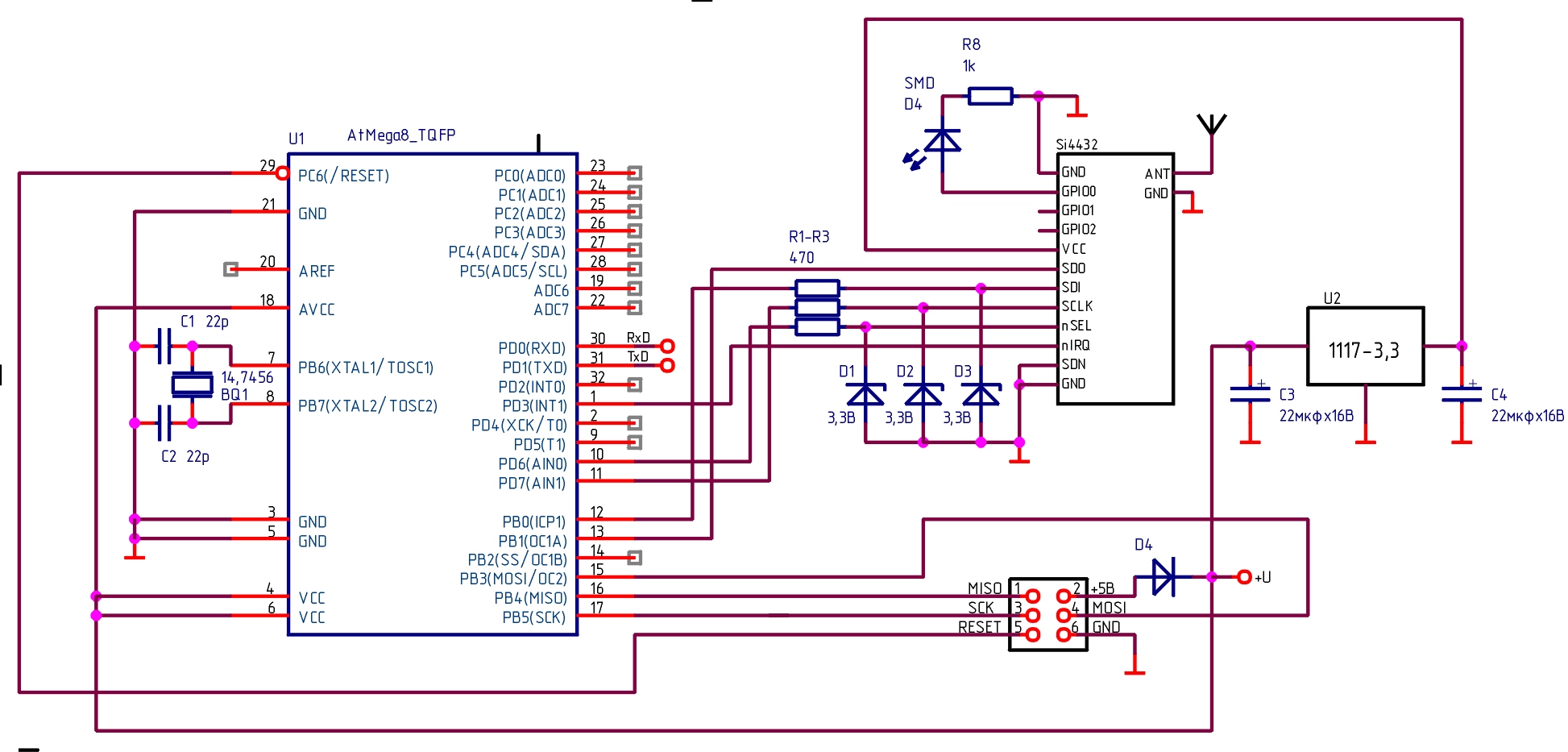 Mc68hc908 схема включения