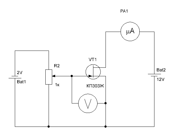 Стабилизатор тока на кп303 схема