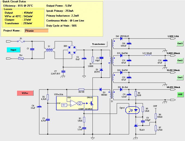 Viper22a схема включения как работает