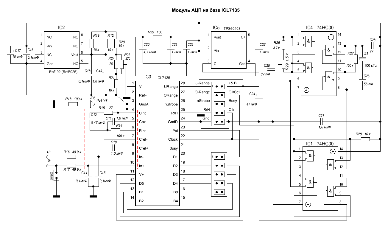 Icl7135 мультиметр схема