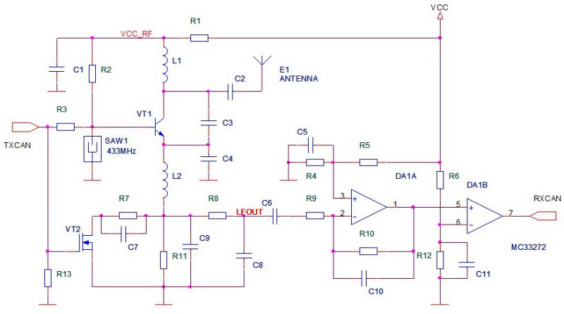 Передатчик 433 мгц схема