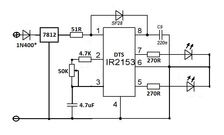 Ir2153 преобразователь схема