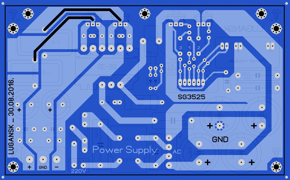 Блок питания на sg3525 схема