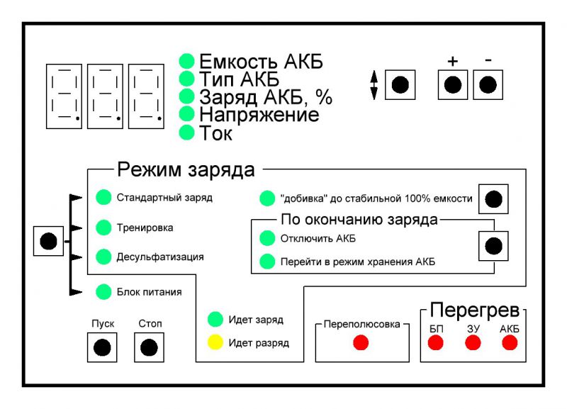 Схема отключения аккумулятора по окончанию заряда