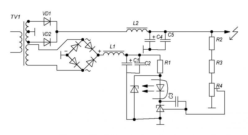 Схема импульсный блок питания для лампового усилителя