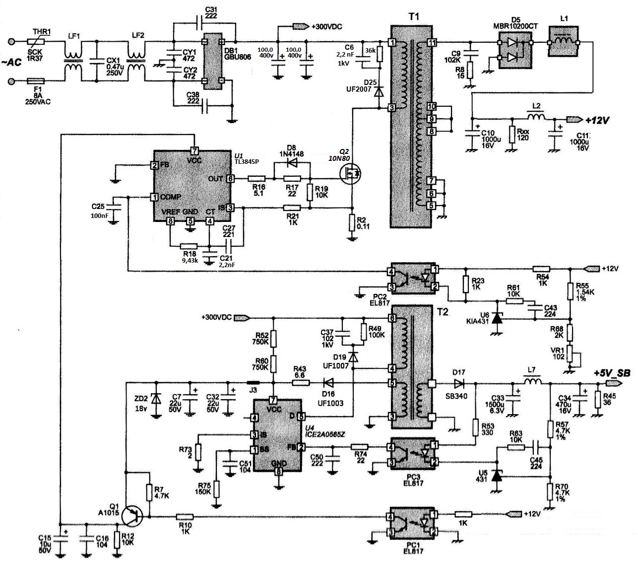 Stm 40sh 400w схема