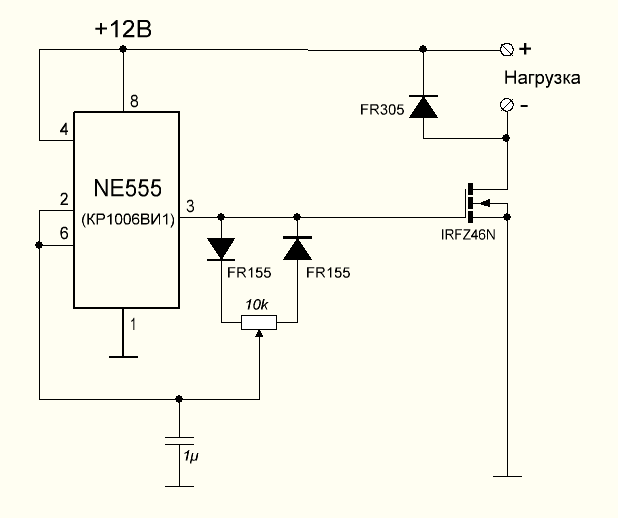 Схема проверки ne555