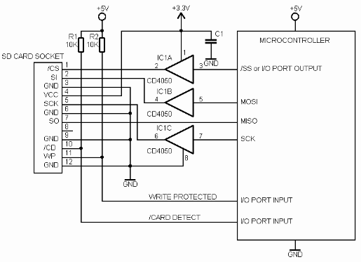 Cd4050 схема включения