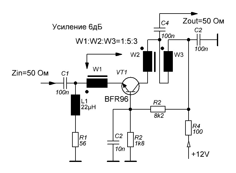 Усилитель наговицына антенный схема