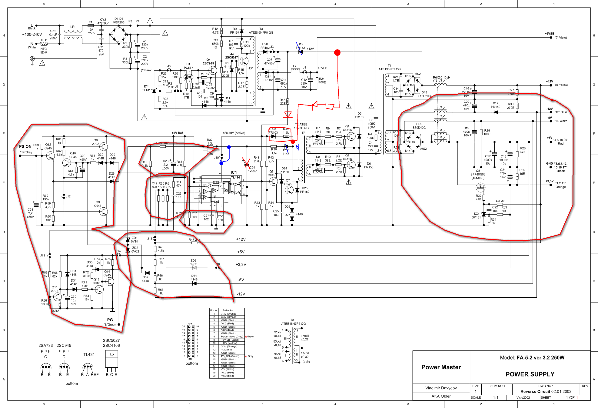 Fa 5 2 250w схема