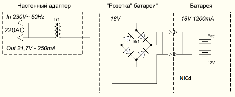 Схема зарядного устройства для шуруповерта 18 вольт