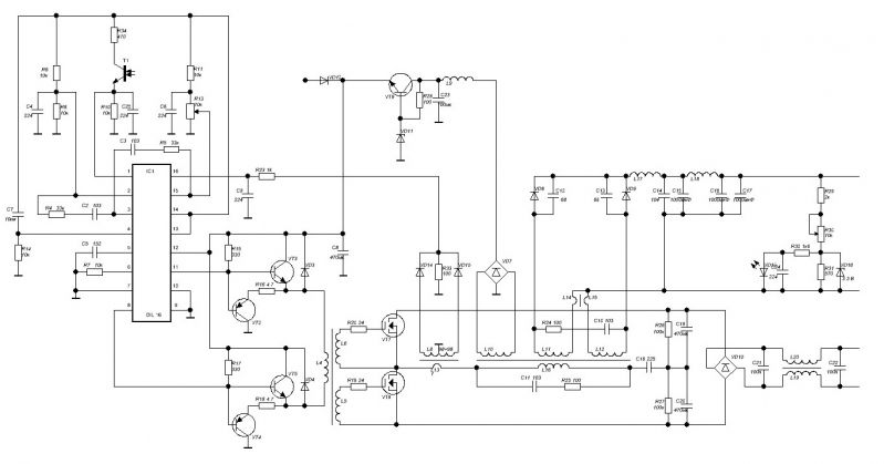 Схема китайского блока питания на tl494