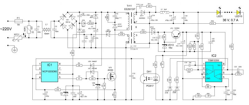 Микросхема 1203p60 схема