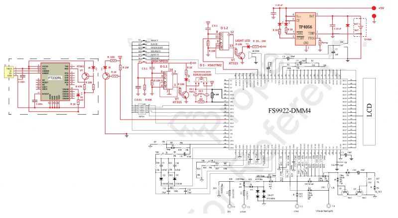 Fs9922 dmm3 схема мультиметра