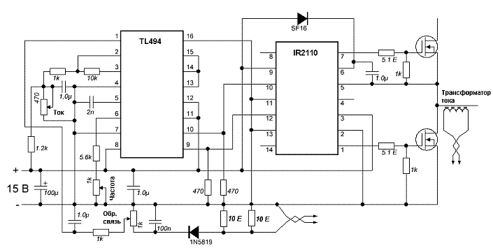 Ir2110 схема включения с tl494